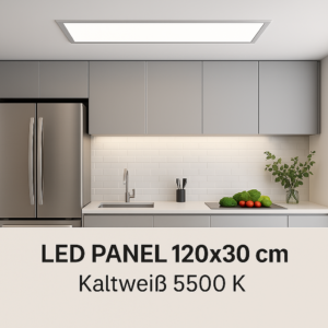 LED Panel silber 120x30 5500Kelvin in Küche
