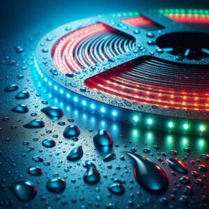 12V wasserfester RGBW LED Streifen mit warmweiß IP65 5m 15Wm 60LEDm 12mm