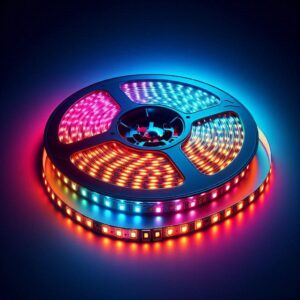 24V LED Streifen RGB+CCT Dual Weiß | dimmbar | selbstklebend | 5 Meter | 18 Watt/m | 60LED/m | 12mm breit | IP20 | RGB+2700-6000K