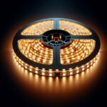 LED Streifen 8 mm breit | warmweiß | 3000 Kelvin | 12 Volt | 5 Meter | 4,8 W/m | 60LED/m | Schutzart IP20