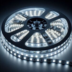 Strip 24V LED Streifen 5M 9,6Wm 120LEDm 8mm - Lichtfarbe Kaltweiß 6000K - Schutzart IP20