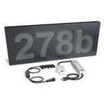 Grundplatte anthrazit RAL7016 531 x 210 x 30mm für 4 Stück 15cm Hausnummern
