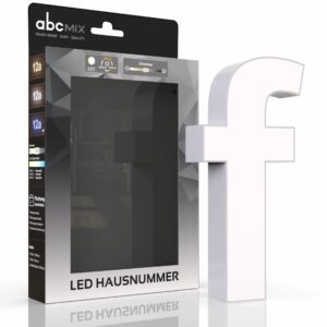 Hausnummer f mit LED Beleuchtung