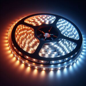 24V CCT LED Streifen dualweiß einstellbare Lichtfarbe dimmbar selbstklebend 18 Watt | IP20 | 1800 Lumen | 12 mm
