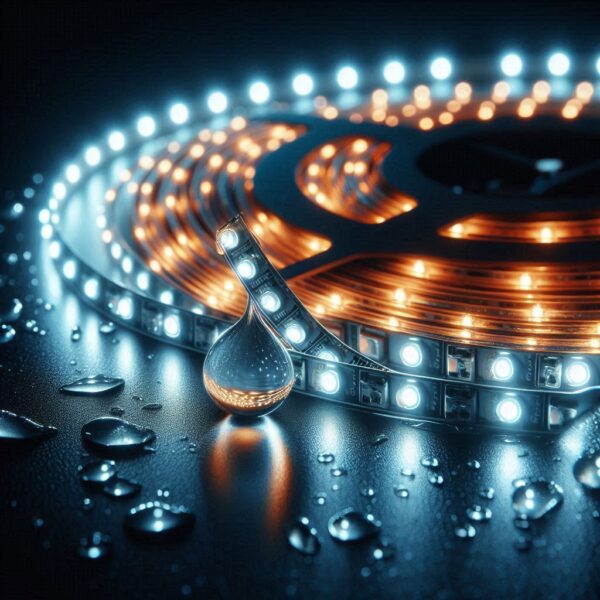 24V wasserfester CCT LED Streifen IP65 selbstklebend 18 Watt 12 mm breit 2700-6000 Kelvin