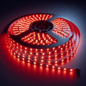 LED Streifen rot 12 Volt | 5 Meter | Breite 10 mm | 60 LED/m | 14,4 Watt | IP20