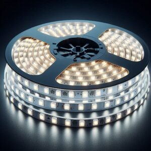 Strip 12V LED Streifen 5M 4,8W/m 60LED/m 8mm - Lichtfarbe: Neutralweiß 4000K - Schutzart: IP20