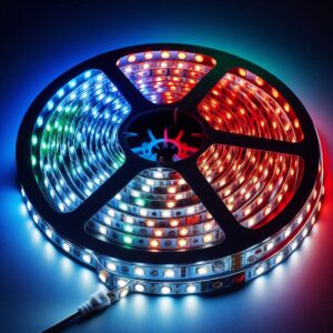 24V RGB+CCT LED Streifen dimmbar selbstklebend Farbtemperatur einstellbar 25,5 Watt/m IP54 5Meter