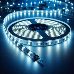Strip 24V LED Streifen 5M 8Wm 224LEDm 5mm - Lichtfarbe Kaltweiß 6000K - Schutzart IP20