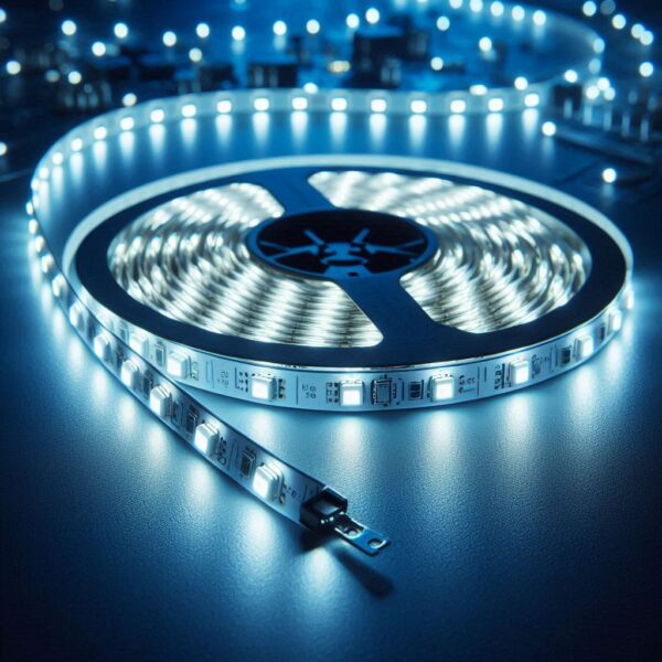 Strip 24V LED Streifen 5M 8Wm 224LEDm 5mm - Lichtfarbe Kaltweiß 6000K - Schutzart IP20