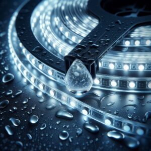 24V Wasserfester LED Strip IP65 Kaltweiß 6000 Kelvin 5 Meter selbstklebend 14,4W/m 60LED/m IP65