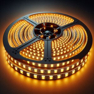 LED Streifen warmweiß | 2700 Kelvin | 5 Meter | 24 Volt | 24 Watt/m | 180LED/m | 13mm breit | IP20