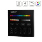 Smart Home Funk Lichtschalter Aufputz | RGB+CCT | Miboxer B4-B in schwarz | Batteriebetrieb