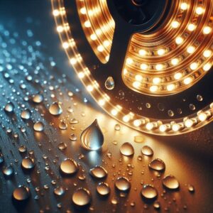 12V Wasserfester LED Streifen IP65 warmweiß | 5 Meter | 8 mm breit | 4,8 Watt/m | 60LED/m | 3000 Kelvin