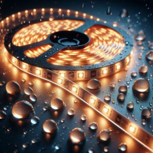 24V Wasserfester LED Streifen IP65 | warmweiß | 3000 Kelvin | 5 Meter | 14,4 W/m | 60LED/m