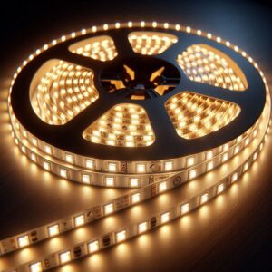 LED Streifen CRI90 3000 Kelvin | warmweiß | selbstklebend | 24 Volt | 5 Meter | 14 Watt/m | 240 LED/m | IP20