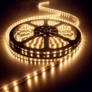 LED Strip 5 Meter warmweiß | selbstklebend | 12 Volt | 7,2Watt/m | 30LED/m | 10 mm breit | 3000 Kelvin | Schutzart IP20