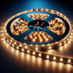 LED Stripe 8 mm | 5 Meter warmweiß | selbstklebend | 12 Volt | 9,6 Watt/m | 120LED/m | 8 mm breit | 3000 Kelvin | Schutzart IP20