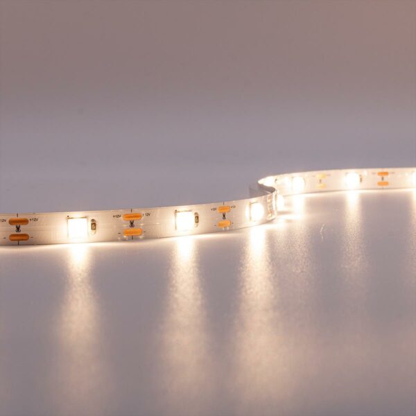 12 Volt LED Streifen warmweiss mit Linse 5 Meter 18W/m 28LED/m 10mm IP20 3000 Kelvin
