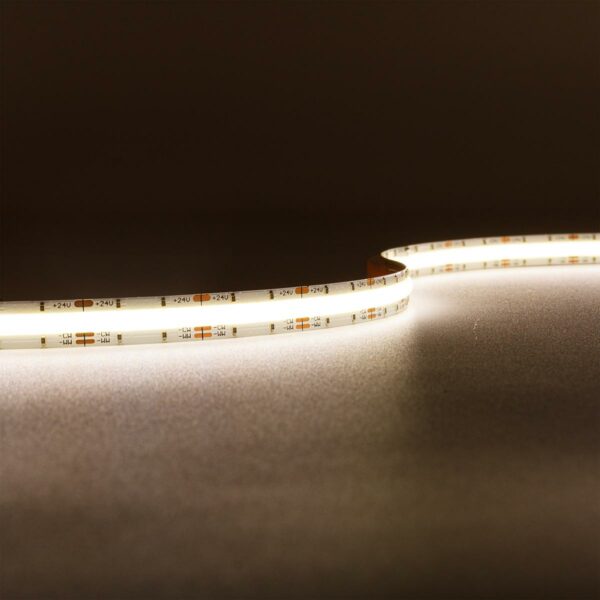 24 Volt COB CCT Dual Weiß LED Streifen einstellbare Lichtfarbe 5 Meter 8Watt/m 640LED/m 10mm IP20