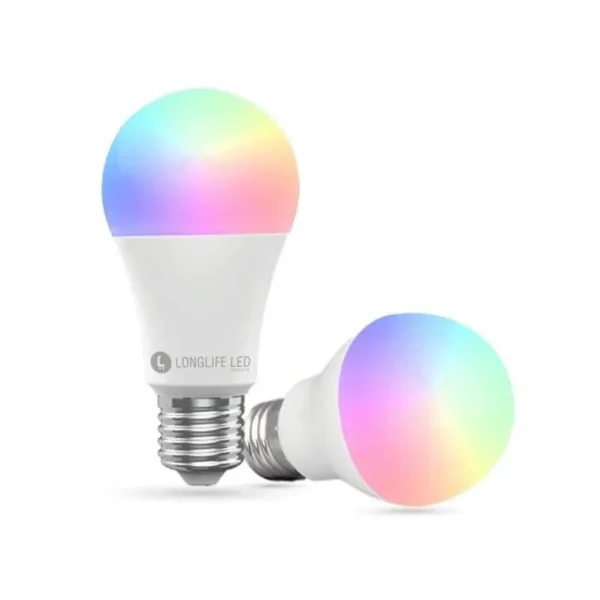 2er Set LED RGB+CCT Lampe Birnenform E27 10 Watt Alexa