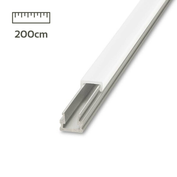 Alu LED Aufbau U-Profil eloxiert 8 x 7,8mm opal 200cm
