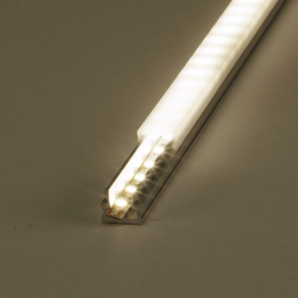 Alu LED Aufbau U-Profil eloxiert 8 x 7,8mm opal 200cm
