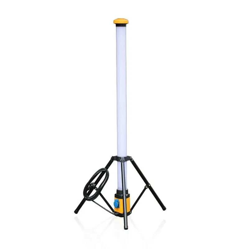 Baustellenlampe mit Steckdosen und Stativ 54 Watt 158 cm