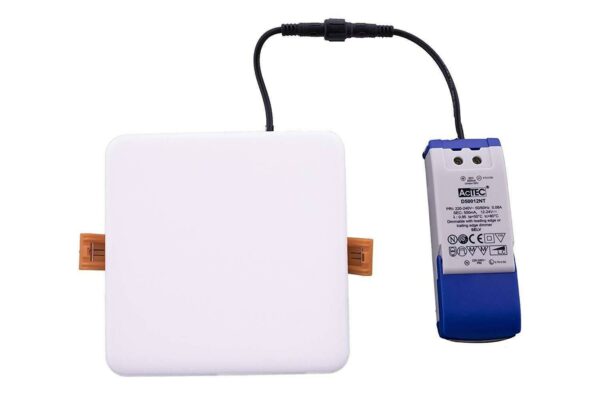 Dimmbarer wasserdichter LED Strahler neutralweiß quadratisch 125mm 4000 Kelvin IP66