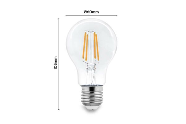 Filament LED Lampe Birnenform E27 7 Watt A60 2700 Kelvin warmweiß