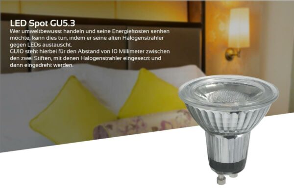 LED GU10 Leuchtmittel 40° warmweiß 2700 Kelvin 5 Watt