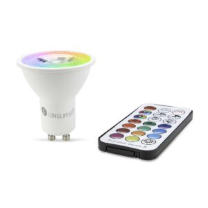 LED GU10 Leuchtmittel RGB+WW 3 Watt mit Fernbedienung