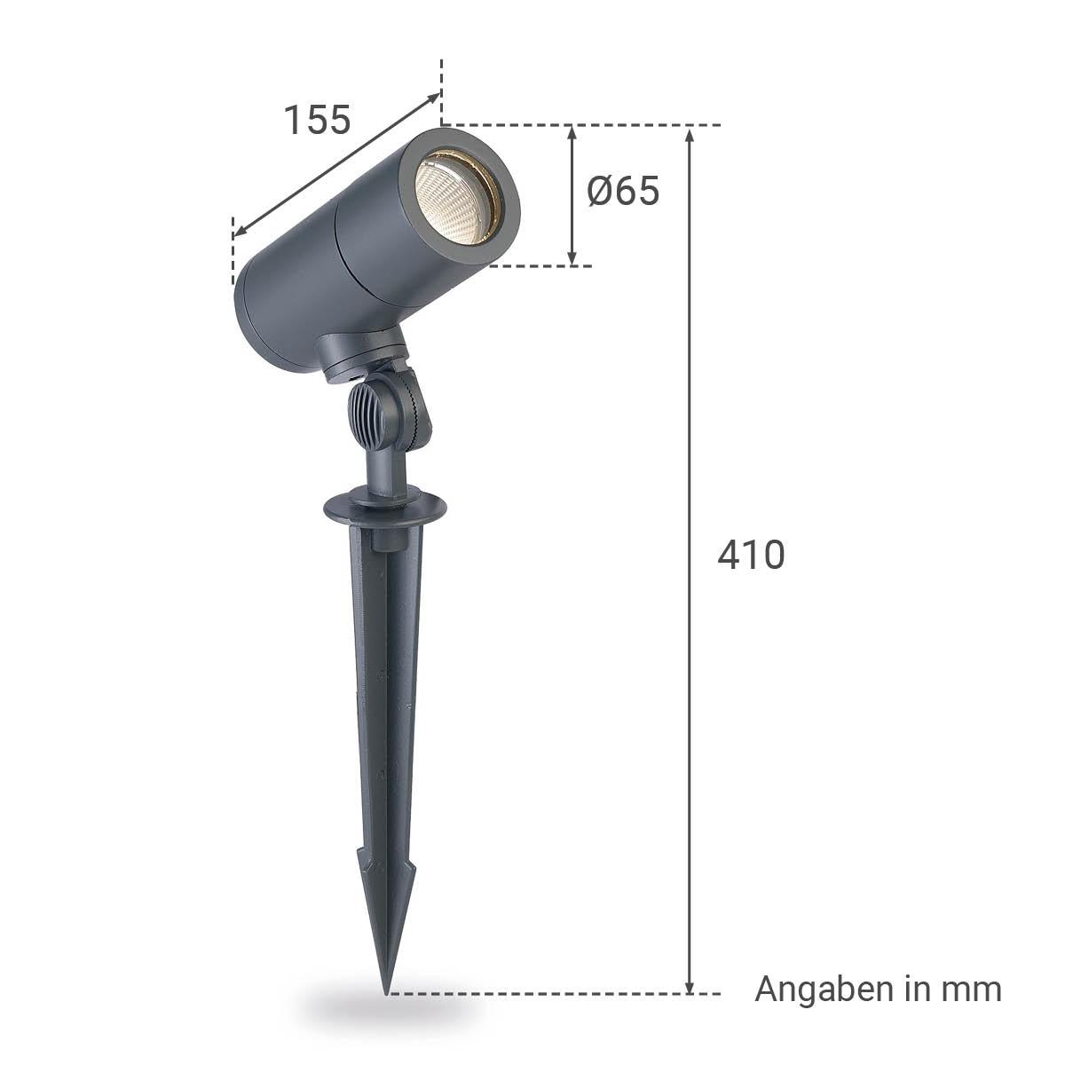Parcolux IP64 Erdspieß GU10 LED Gartenleuchte Volt 230 - LED Leuchtmittel mit Onlineshop schwarz für -