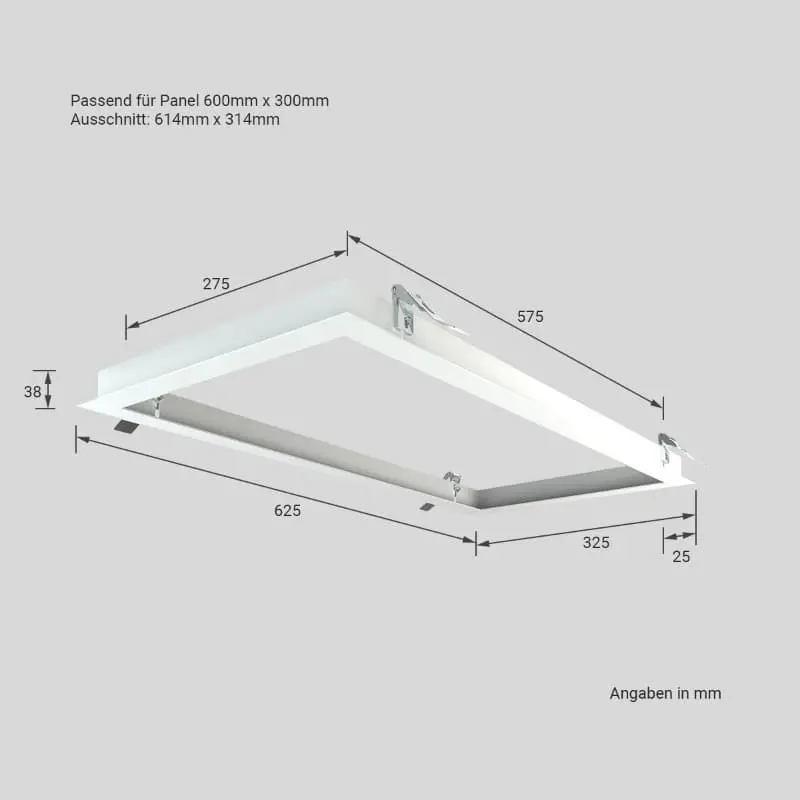 Einbaurahmen für LED-Panele 30x60 cm