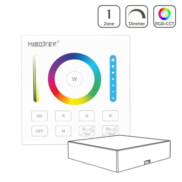 MiBoxer B0 Wandschalter 2.4 GHz für RGB + CCT Beleuchtung Batteriebetrieb 3 Volt
