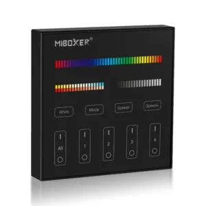MiBoxer B4-B RGB+CCT Wandschalter schwarz 4 Zonen
