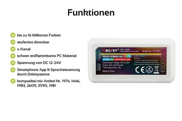 MiBoxer RGB LED Controller FUT037