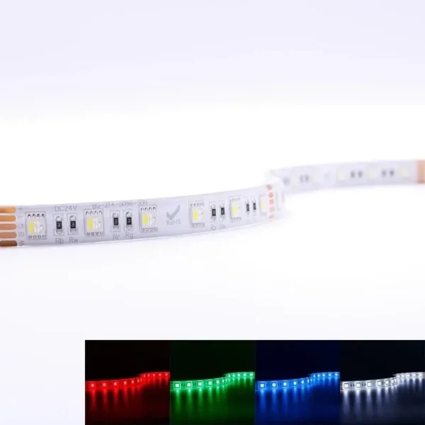 RGBW LED Streifen mit kaltweiß Schutzart IP65 für Außenanwendungen