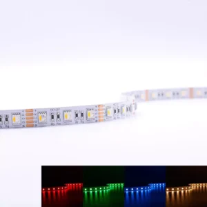 RGBW LED Streifen mit warmweiß 12 Volt 14,4 Watt 5 Meter 60LED/m 12mm Schutzart IP20 für Innenanwendungen
