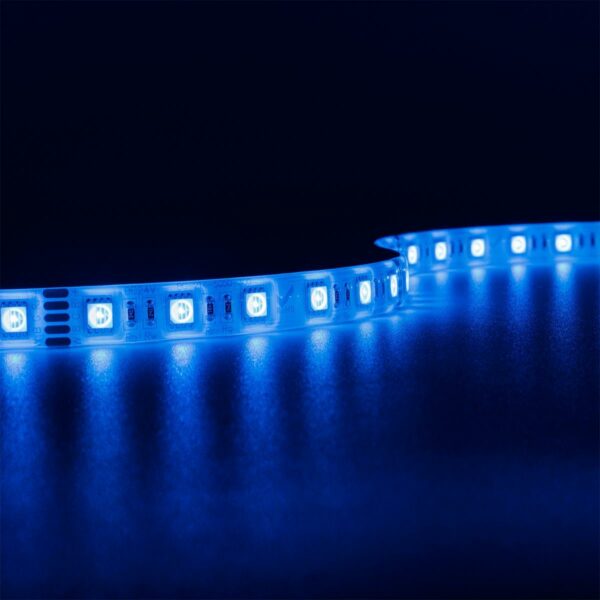 RGBW LED Streifen mit warmweiß 24 Volt 7,5 Meter 15W/m 60LED/m 12mm Schutzart IP65 für Außenanwendungen