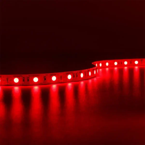 Roter LED Streifen 12 Volt IP20 14,4 Watt für trockene Räume