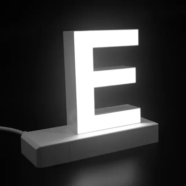 LED Buchstaben großes E für abcMix Click 175mm Arial 6500 Kelvin tageslichtweiß