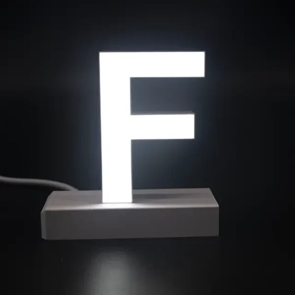 LED Buchstaben großes F für abcMix Click 175mm Arial 6500 Kelvin tageslichtweiß