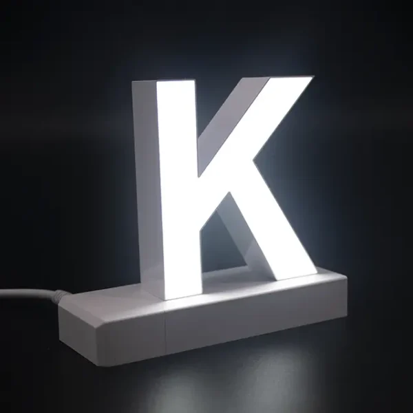 LED Buchstabe großes K abc Mix Easy Click - Höhe 75 mm neutralweiss 4000 Kelvin