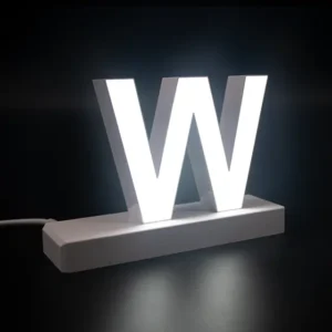 LED Buchstaben großes W für abcMix Click 175mm Arial 6500 Kelvin tageslichtweiß
