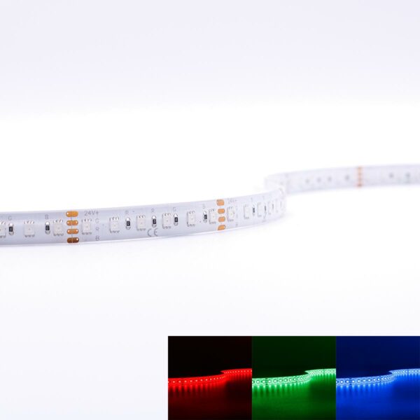 10 mm LED Streifen RGB 5 Meter 120 LED/m IP65 24 Volt 18 Watt /m