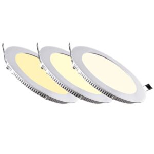 Einbaustrahler dimmbar | CCT einstellbare Farbtemperatur 2700-6000K | rund | weiß | 18 Watt | Ø225mm