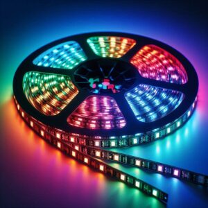 RGB LED-Streifen 5 Meter 120 LEDm IP65 24 Volt 18 Watt m