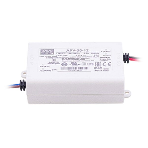 12 Volt Mean Well APV-35-12 LED Netzteil 36 Watt 2.4 Ampere IP42 Schaltnetzteil CV