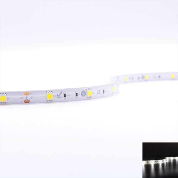 LED Streifen Neutralweiß 12 Volt 5 Meter 7,2 Watt/m 30LED/m 10mm IP65 4000 Kelvin
